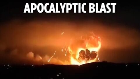 Moment Israeli Earthquake Bomb Hits Syria