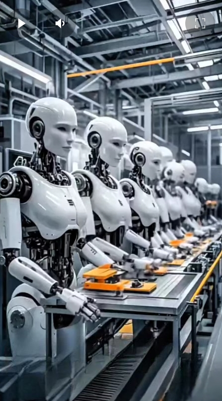 Robots Working Assembly Line