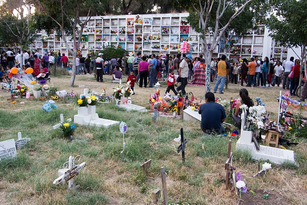 Day Of The Dead At Mexican Cemetery